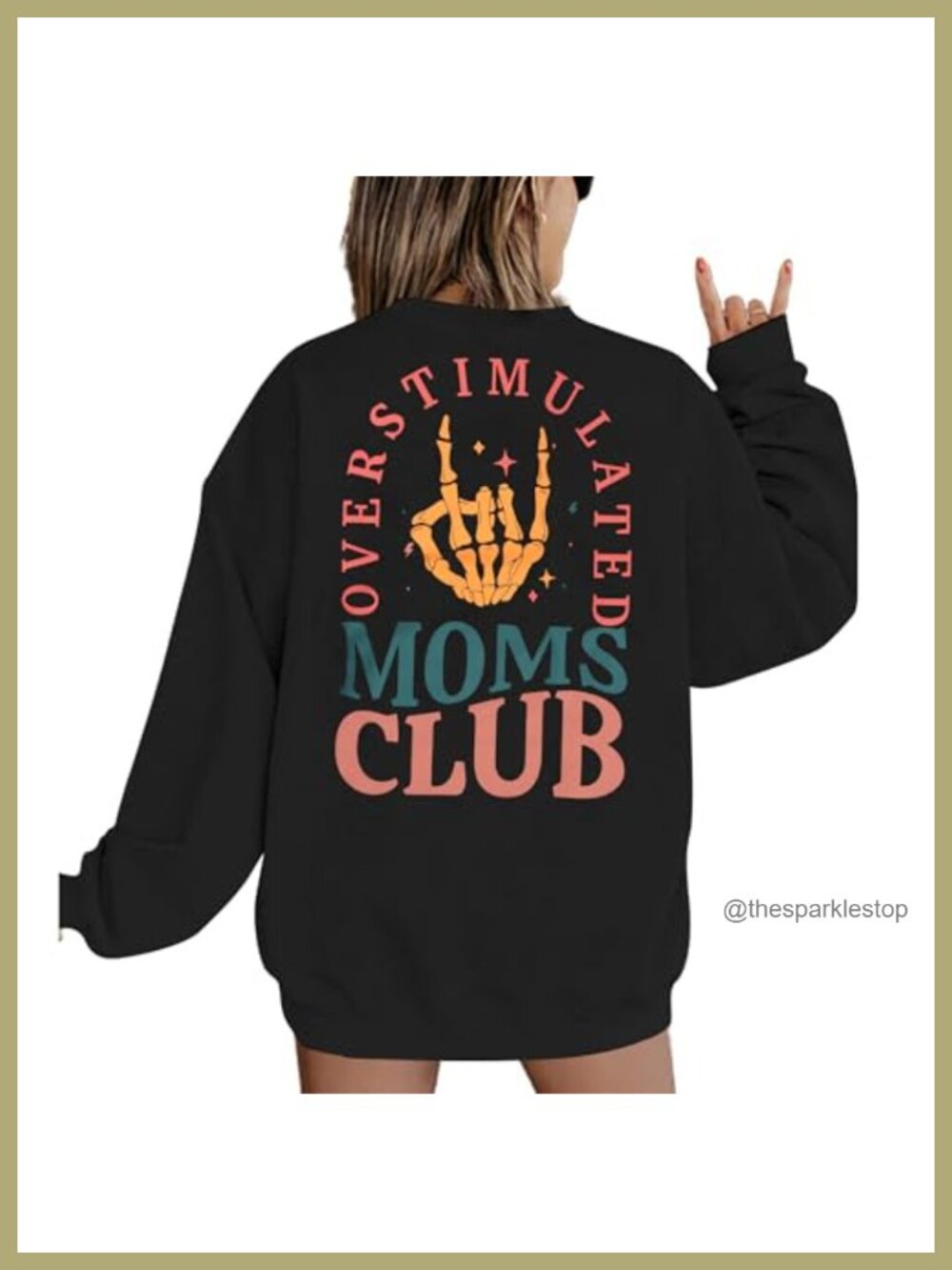 Overstimulated Moms Club Sweatshirt Women Crewneck Mama Pullover